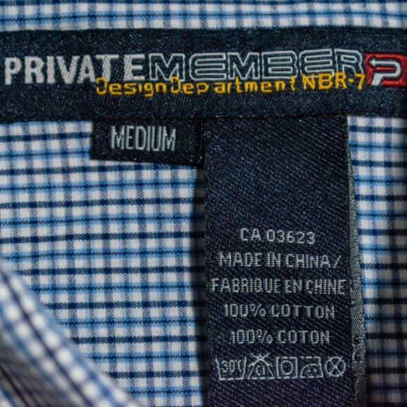 Private Member Design NBR-7 Blue Casual Button-Up - Picture 6 of 8